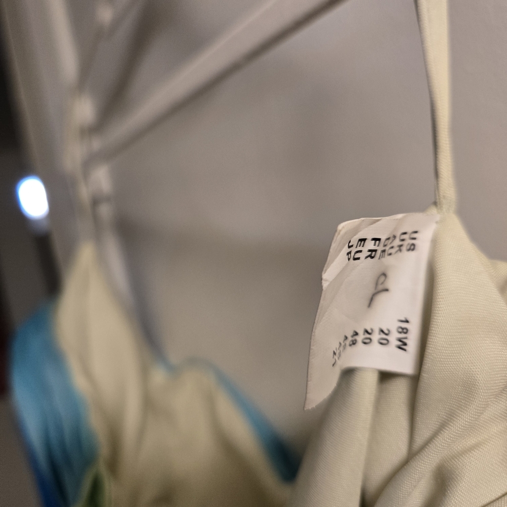 Grace Karin Floor Length Fairy   Evening /Fomal Sheer Gown Prom  Size 20 Blue - Picture 9 of 15